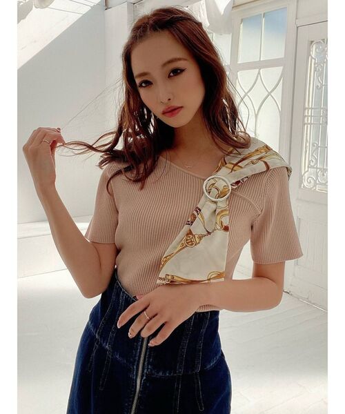 RESEXXY(リゼクシー)の「アシンメトリースカーフトップス(ニット/セーター・レディース・ホワイト/ブラック/ピンク・FREE)」の18枚目の写真