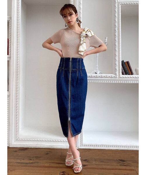 RESEXXY(リゼクシー)の「アシンメトリースカーフトップス(ニット/セーター・レディース・ホワイト/ブラック/ピンク・FREE)」の20枚目の写真