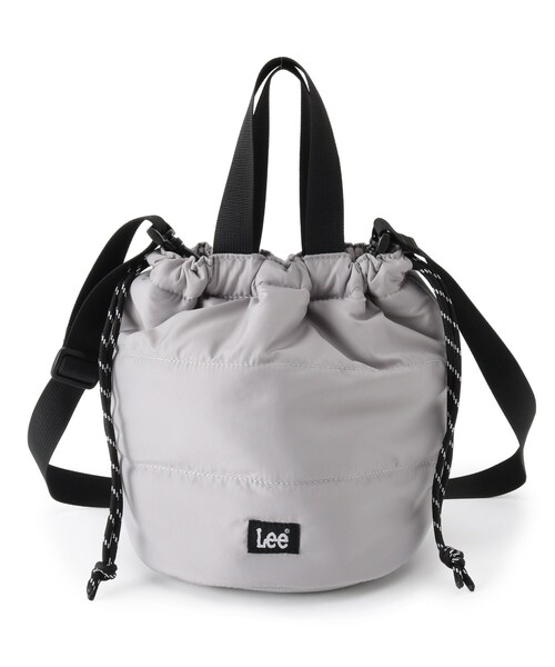 pink adobe（ピンクアドベ）の「◆【Lee別注】巾着ショルダーバッグ（ショルダーバッグ・レディース・ブラック/ベージュ系その他/グレー系/アイボリー系/カーキ系・00）」の3枚目の写真