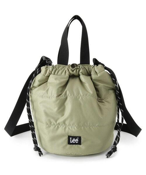 pink adobe（ピンクアドベ）の「◆【Lee別注】巾着ショルダーバッグ（ショルダーバッグ・レディース・ブラック/ベージュ系その他/グレー系/アイボリー系/カーキ系・00）」の5枚目の写真