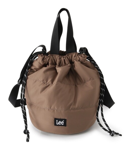 pink adobe（ピンクアドベ）の「◆【Lee別注】巾着ショルダーバッグ（ショルダーバッグ・レディース・ブラック/ベージュ系その他/グレー系/アイボリー系/カーキ系・00）」の4枚目の写真