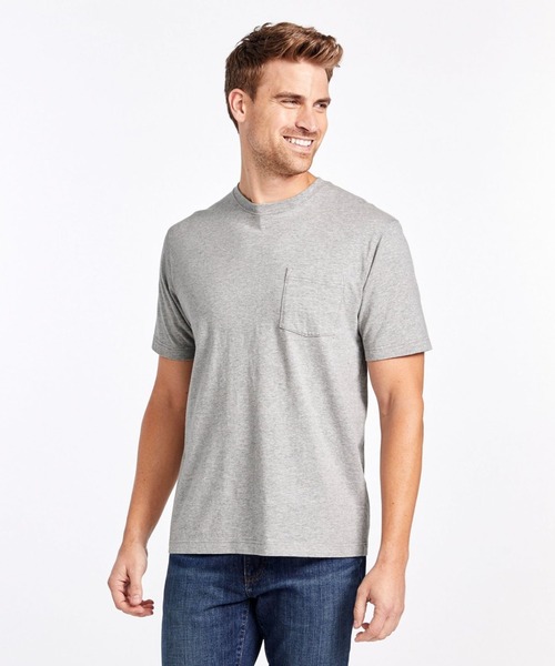 L.L.Bean(エルエルビーン)の「ケアフリー・アンシュリンカブル・ティ、半袖 ポケット付き ジャパン・フィット(Tシャツ/カットソー・メンズ・グリーン/ホワイト/マスタード/ネイビー/ヘザーグレー/ブラック/ブルー/オレンジ/スカイブルー・X-LARGE/LARGE/SMALL/MEDIUM/XX-LARGE)」の20枚目の写真
