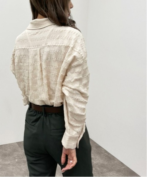 apres jour mignon（アプレジュールミニョン）の「クシュクシュクロスＢＩＧシャツ【ZOZOTOWN限定アイテム】（シャツ/ブラウス・レディース・アイボリー/ベージュ/ブラック・X-LARGE/フリー）」の13枚目の写真