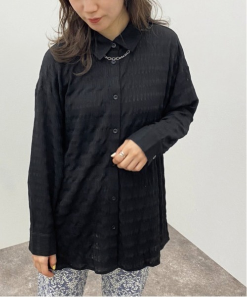 apres jour mignon（アプレジュールミニョン）の「クシュクシュクロスＢＩＧシャツ【ZOZOTOWN限定アイテム】（シャツ/ブラウス・レディース・アイボリー/ベージュ/ブラック・X-LARGE/フリー）」の11枚目の写真