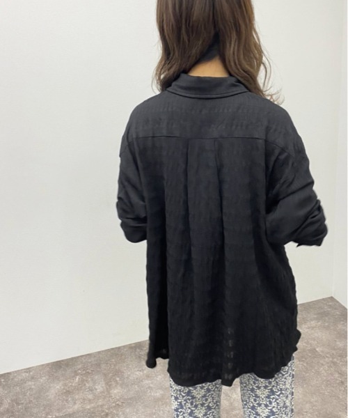 apres jour mignon（アプレジュールミニョン）の「クシュクシュクロスＢＩＧシャツ【ZOZOTOWN限定アイテム】（シャツ/ブラウス・レディース・アイボリー/ベージュ/ブラック・X-LARGE/フリー）」の14枚目の写真