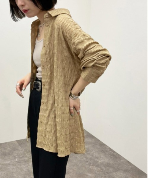 apres jour mignon（アプレジュールミニョン）の「クシュクシュクロスＢＩＧシャツ【ZOZOTOWN限定アイテム】（シャツ/ブラウス・レディース・アイボリー/ベージュ/ブラック・X-LARGE/フリー）」の16枚目の写真