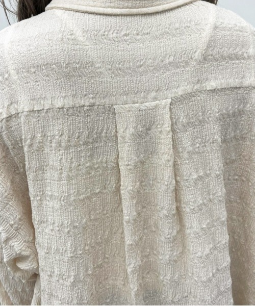 apres jour mignon（アプレジュールミニョン）の「クシュクシュクロスＢＩＧシャツ【ZOZOTOWN限定アイテム】（シャツ/ブラウス・レディース・アイボリー/ベージュ/ブラック・X-LARGE/フリー）」の8枚目の写真