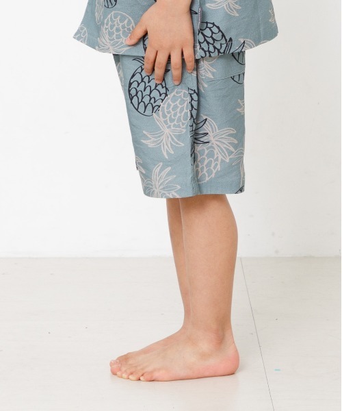 MAKE YOUR DAY（メイクユアデイ）の「パイナップル柄5分丈パンツ■80～140cm（その他パンツ・キッズ・ミント/モカ・90/100/110/120/80/130/140）」の5枚目の写真
