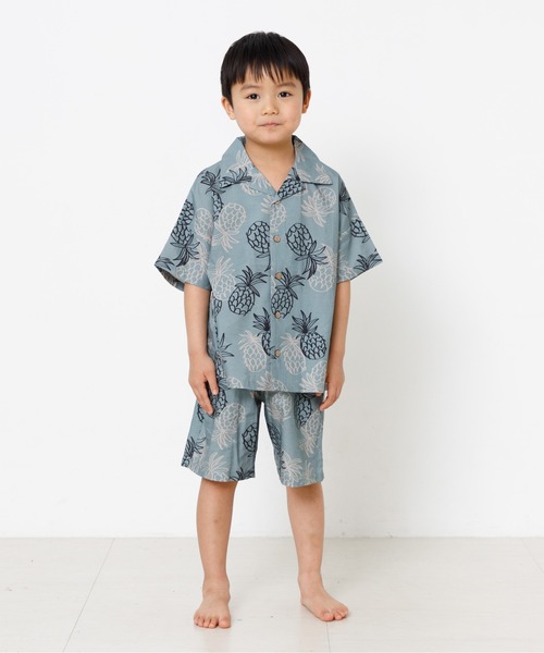 MAKE YOUR DAY（メイクユアデイ）の「パイナップル柄5分丈パンツ■80～140cm（その他パンツ・キッズ・ミント/モカ・90/100/110/120/80/130/140）」の6枚目の写真