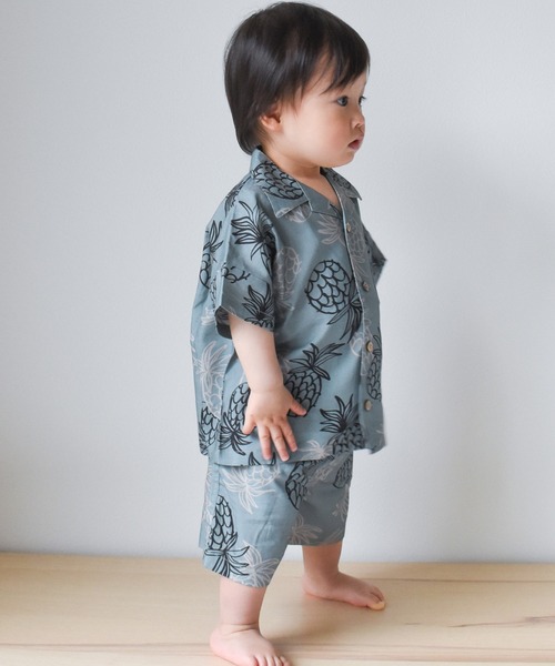 MAKE YOUR DAY（メイクユアデイ）の「パイナップル柄5分丈パンツ■80～140cm（その他パンツ・キッズ・ミント/モカ・90/100/110/120/80/130/140）」の16枚目の写真