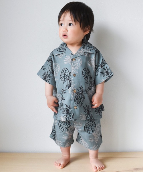 MAKE YOUR DAY（メイクユアデイ）の「パイナップル柄5分丈パンツ■80～140cm（その他パンツ・キッズ・ミント/モカ・90/100/110/120/80/130/140）」の13枚目の写真