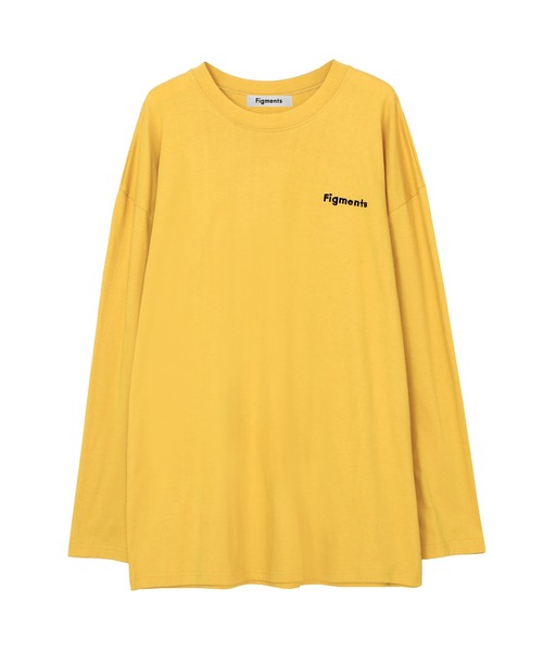 Figments（フィグメンツ）の「ワンポイントロゴロンT（Tシャツ/カットソー・レディース・グリーン/ブラック/ホワイト/マスタード/パープル/ベージュ/サックスブルー・FREE）」の16枚目の写真