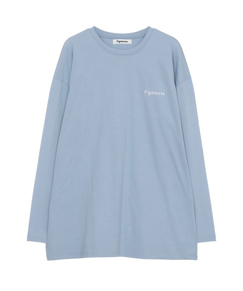 Figments（フィグメンツ）の「ワンポイントロゴロンT（Tシャツ/カットソー・レディース・グリーン/ブラック/ホワイト/マスタード/パープル/ベージュ/サックスブルー・FREE）」の22枚目の写真