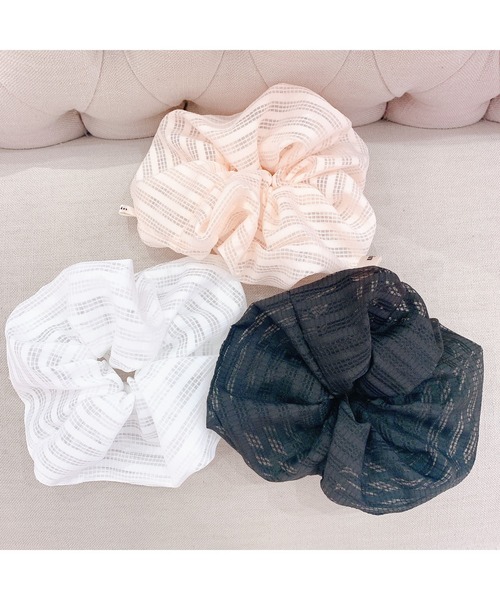 PAIN（ペイン）の「オーガンジービッグシュシュ（シュシュ・レディース・ブラック/ピンク系その他/ブラック系その他/ホワイト系その他/ピンク/ホワイト・FREE）」の5枚目の写真