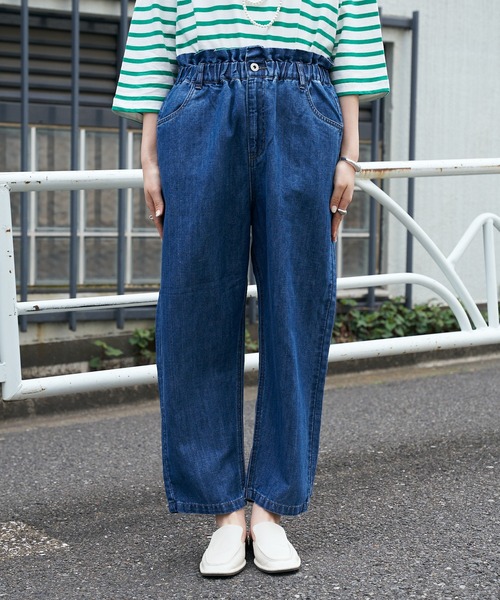 CIAOPANIC TYPY（チャオパニックティピー）の「【ZOZOTOWN限定】コットンリネンデニムハイウエストパンツ（デニムパンツ・レディース・ネイビー/ブルー・MEDIUM/SMALL）」の18枚目の写真