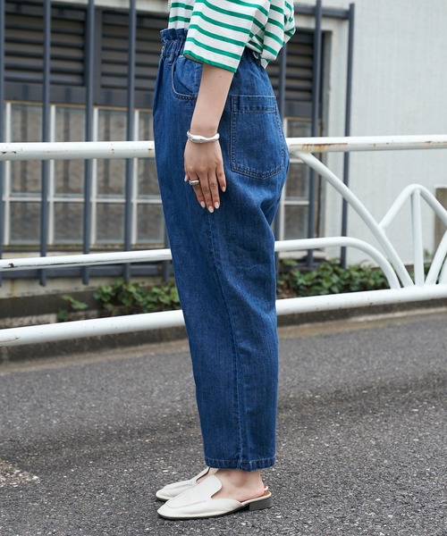 CIAOPANIC TYPY（チャオパニックティピー）の「【ZOZOTOWN限定】コットンリネンデニムハイウエストパンツ（デニムパンツ・レディース・ネイビー/ブルー・MEDIUM/SMALL）」の17枚目の写真