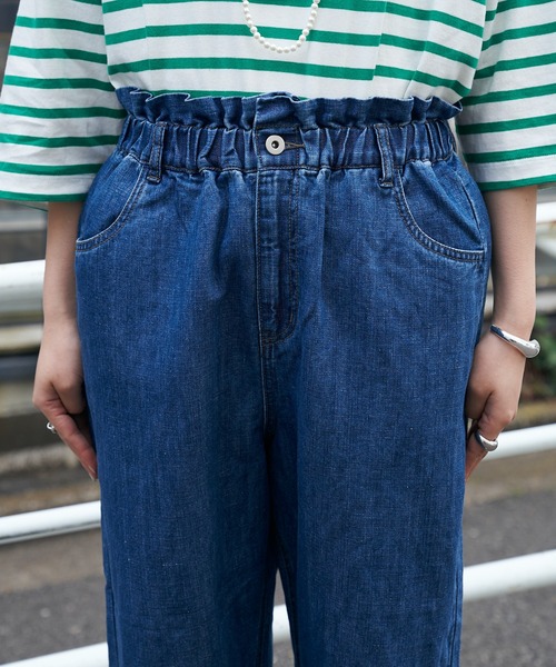 CIAOPANIC TYPY（チャオパニックティピー）の「【ZOZOTOWN限定】コットンリネンデニムハイウエストパンツ（デニムパンツ・レディース・ネイビー/ブルー・MEDIUM/SMALL）」の20枚目の写真