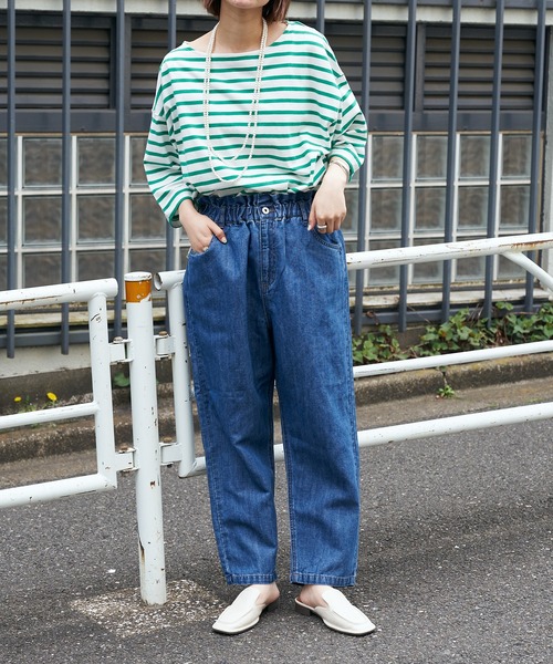 CIAOPANIC TYPY（チャオパニックティピー）の「【ZOZOTOWN限定】コットンリネンデニムハイウエストパンツ（デニムパンツ・レディース・ネイビー/ブルー・MEDIUM/SMALL）」の6枚目の写真