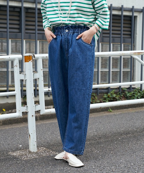 CIAOPANIC TYPY（チャオパニックティピー）の「【ZOZOTOWN限定】コットンリネンデニムハイウエストパンツ（デニムパンツ・レディース・ネイビー/ブルー・MEDIUM/SMALL）」の11枚目の写真