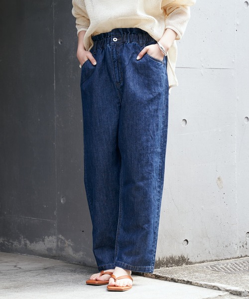CIAOPANIC TYPY（チャオパニックティピー）の「【ZOZOTOWN限定】コットンリネンデニムハイウエストパンツ（デニムパンツ・レディース・ネイビー/ブルー・MEDIUM/SMALL）」の10枚目の写真