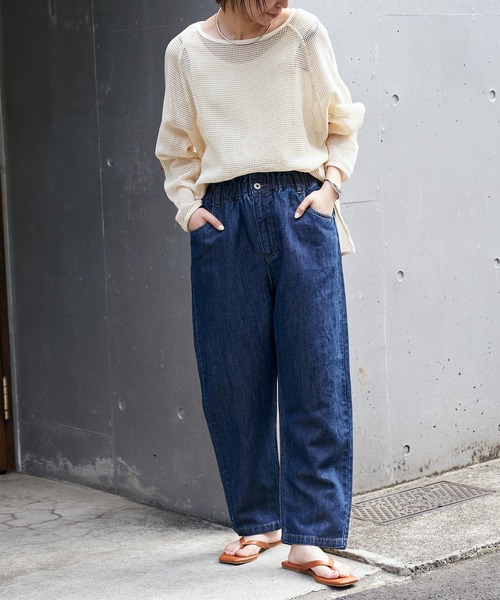 CIAOPANIC TYPY（チャオパニックティピー）の「【ZOZOTOWN限定】コットンリネンデニムハイウエストパンツ（デニムパンツ・レディース・ネイビー/ブルー・MEDIUM/SMALL）」の15枚目の写真