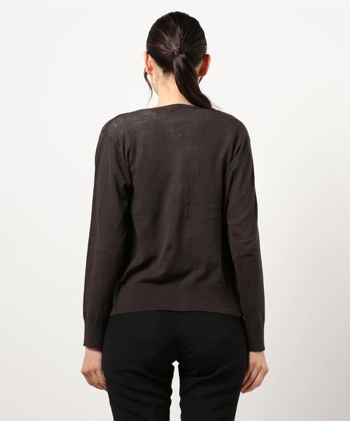 Lugnoncure（ルノンキュール）の「リサイクルコットン天竺カーディガン（カーディガン/ボレロ・レディース・イエロー/キナリ/チャコール/ベージュ・ﾌﾘ-）」の6枚目の写真