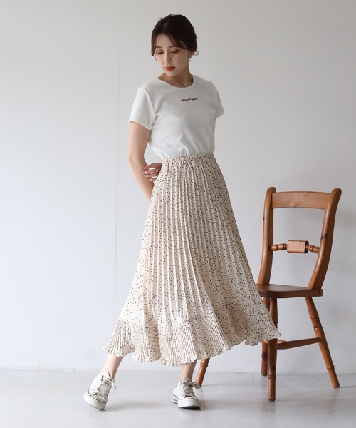 セール】【Web限定】切替プリーツスカート（スカート）｜one after