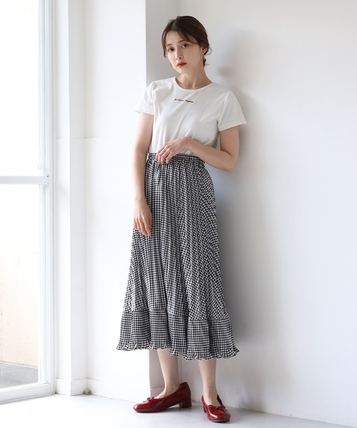 one after another NICE CLAUP(ワンアフターアナザーナイスクラップ)の「【Web限定】切替プリーツスカート(スカート・レディース・ホワイト系その他/ブラック系その他/ブルー系その他/ドット/その他2/その他3/その他1・FREE)」の16枚目の写真