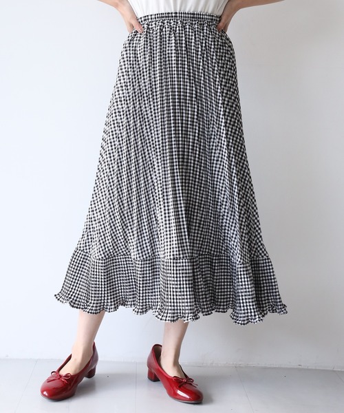 one after another NICE CLAUP(ワンアフターアナザーナイスクラップ)の「【Web限定】切替プリーツスカート(スカート・レディース・ホワイト系その他/ブラック系その他/ブルー系その他/ドット/その他2/その他3/その他1・FREE)」の21枚目の写真