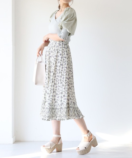one after another NICE CLAUP(ワンアフターアナザーナイスクラップ)の「【Web限定】切替プリーツスカート(スカート・レディース・ホワイト系その他/ブラック系その他/ブルー系その他/ドット/その他2/その他3/その他1・FREE)」の12枚目の写真