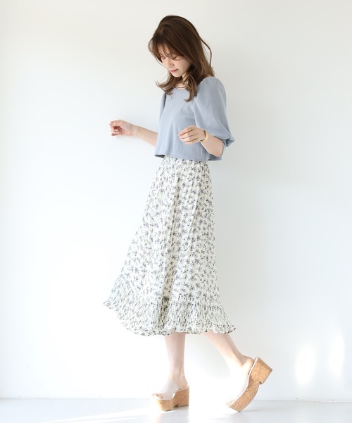 one after another NICE CLAUP(ワンアフターアナザーナイスクラップ)の「【Web限定】切替プリーツスカート(スカート・レディース・ホワイト系その他/ブラック系その他/ブルー系その他/ドット/その他2/その他3/その他1・FREE)」の22枚目の写真