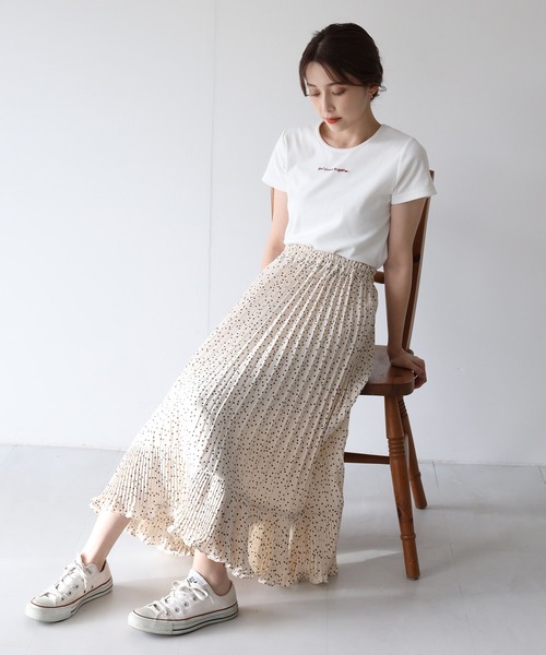 one after another ナイスクラップ プリーツスカート アイボリー one after another NICE CLAUP（ワンアフターアナザーナイ