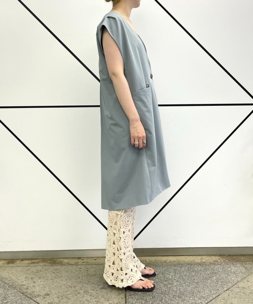 CIAOPANIC（チャオパニック）の「■タックデザインロングジレ/セットアップ着用可能（ベスト・レディース・グレー/ブルー・FREE）」の13枚目の写真