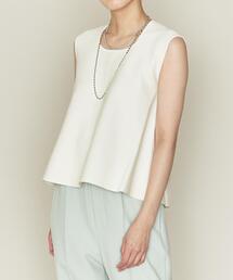 ASTRAET | ＜ASTRAET（アストラット）＞16G ミラノリブ フレア ノースリーブニット(ニット/セーター)