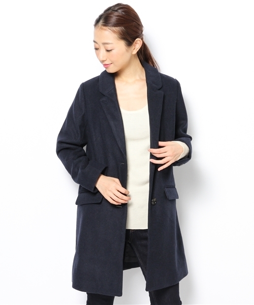 CIAOPANIC（チャオパニック）の「【Ciaopanic】メルトンチェスターコート（チェスターコート・レディース・キャメル/グレー/ネイビー/オフホワイト・FREE）」の8枚目の写真