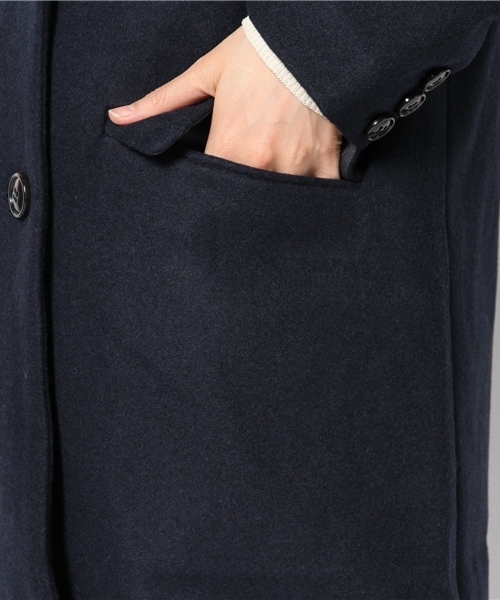 CIAOPANIC（チャオパニック）の「【Ciaopanic】メルトンチェスターコート（チェスターコート・レディース・キャメル/グレー/ネイビー/オフホワイト・FREE）」の11枚目の写真