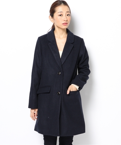 CIAOPANIC（チャオパニック）の「【Ciaopanic】メルトンチェスターコート（チェスターコート・レディース・キャメル/グレー/ネイビー/オフホワイト・FREE）」の5枚目の写真