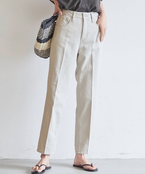 coca(coca)(コカ)の「テーパードカラーデニムパンツ(デニムパンツ・レディース・ライトグレー/グレー系その他・M/L)」の2枚目の写真