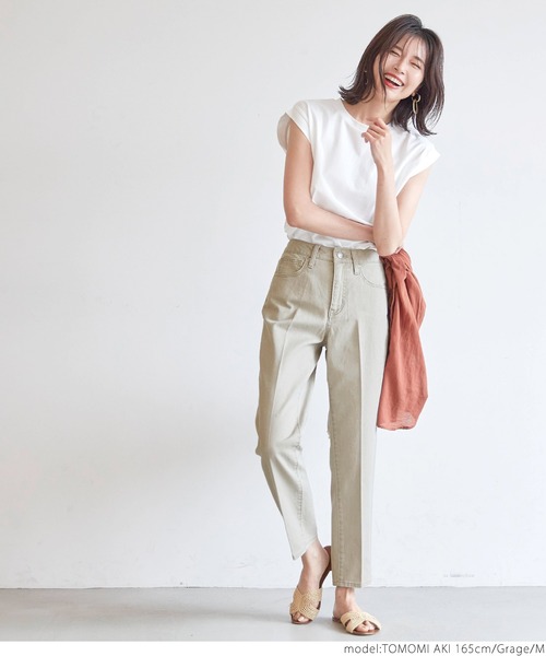 coca(coca)(コカ)の「テーパードカラーデニムパンツ(デニムパンツ・レディース・ライトグレー/グレー系その他・M/L)」の5枚目の写真