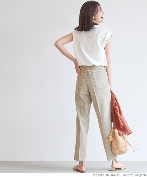 coca(coca)(コカ)の「テーパードカラーデニムパンツ(デニムパンツ・レディース・ライトグレー/グレー系その他・M/L)」の8枚目の写真