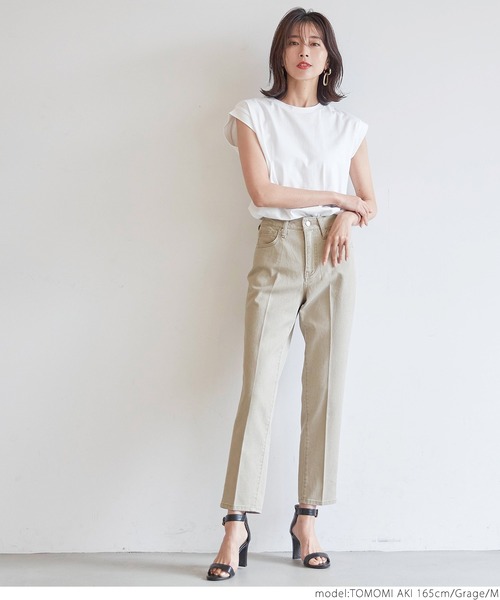 coca(coca)(コカ)の「テーパードカラーデニムパンツ(デニムパンツ・レディース・ライトグレー/グレー系その他・M/L)」の9枚目の写真