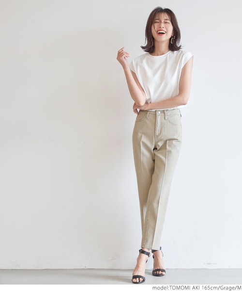 coca(coca)(コカ)の「テーパードカラーデニムパンツ(デニムパンツ・レディース・ライトグレー/グレー系その他・M/L)」の11枚目の写真