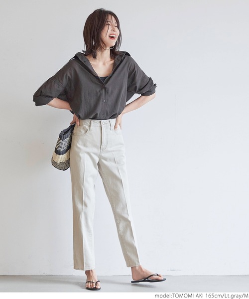 coca(coca)(コカ)の「テーパードカラーデニムパンツ(デニムパンツ・レディース・ライトグレー/グレー系その他・M/L)」の13枚目の写真