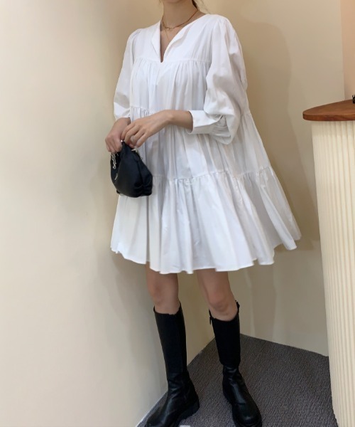 ワンピース ドレス チュニックティアードチュニック ワンピース チュニック Kor ケーオーアール のファッション