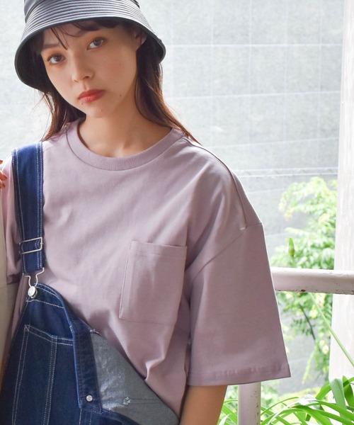 Starting Over(スターティングオーバー)の「ビッグシルエット無地クルーネックTシャツ(半袖)/レディース メンズ(Tシャツ/カットソー・メンズ・ブラック/ホワイト/サックスブルー/ライトパープル/ベージュ/テラコッタ/サンドベージュ/チャコール/グリーン・L/XL/M)」の9枚目の写真