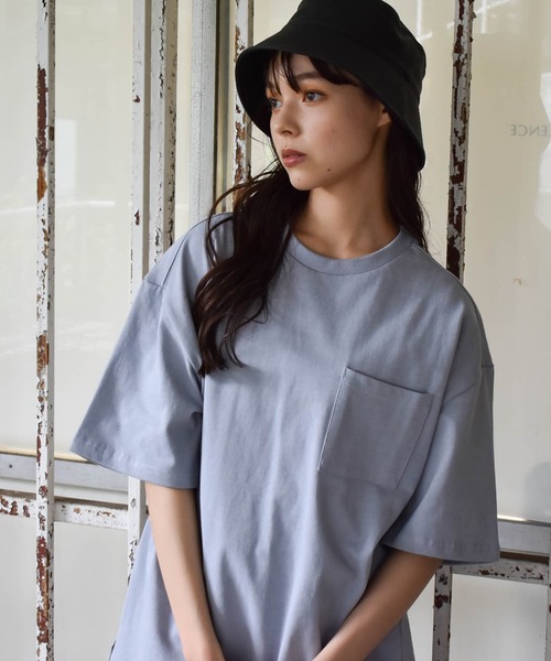 Starting Over(スターティングオーバー)の「ビッグシルエット無地クルーネックTシャツ(半袖)/レディース メンズ(Tシャツ/カットソー・メンズ・ブラック/ホワイト/サックスブルー/ライトパープル/ベージュ/テラコッタ/サンドベージュ/チャコール/グリーン・L/XL/M)」の8枚目の写真