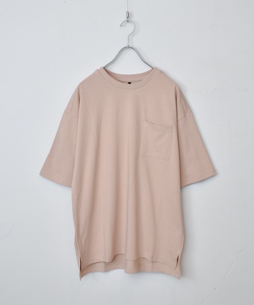 Starting Over(スターティングオーバー)の「ビッグシルエット無地クルーネックTシャツ(半袖)/レディース メンズ(Tシャツ/カットソー・メンズ・ブラック/ホワイト/サックスブルー/ライトパープル/ベージュ/テラコッタ/サンドベージュ/チャコール/グリーン・L/XL/M)」の6枚目の写真