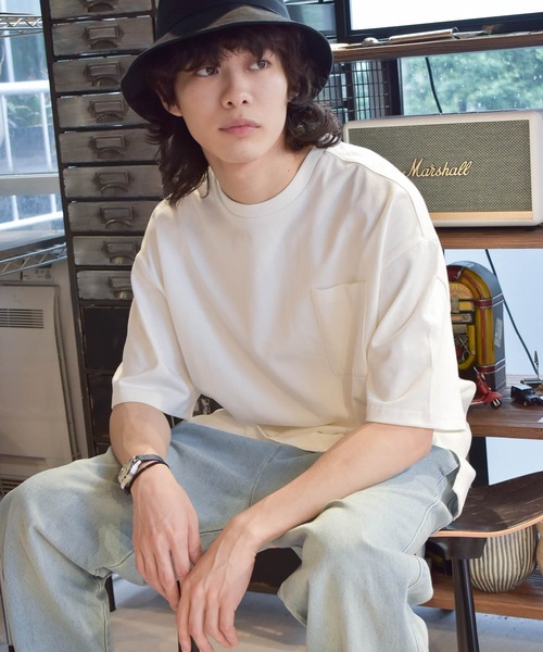 Starting Over(スターティングオーバー)の「ビッグシルエット無地クルーネックTシャツ(半袖)/レディース メンズ(Tシャツ/カットソー・メンズ・ブラック/ホワイト/サックスブルー/ライトパープル/ベージュ/テラコッタ/サンドベージュ/チャコール/グリーン・L/XL/M)」の14枚目の写真