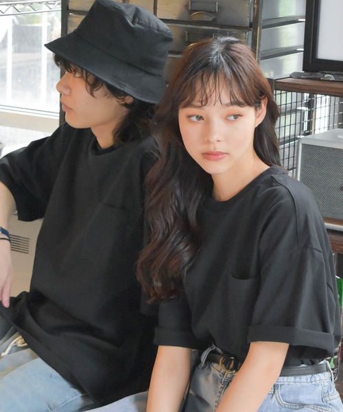 Starting Over(スターティングオーバー)の「ビッグシルエット無地クルーネックTシャツ(半袖)/レディース メンズ(Tシャツ/カットソー・メンズ・ブラック/ホワイト/サックスブルー/ライトパープル/ベージュ/テラコッタ/サンドベージュ/チャコール/グリーン・L/XL/M)」の21枚目の写真