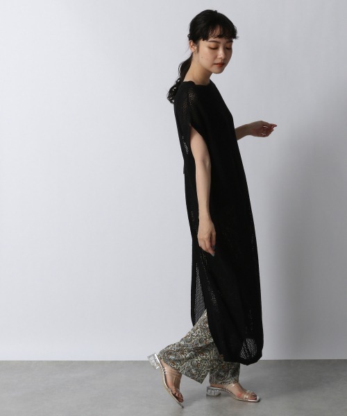 LOWRYS FARM(ローリーズファーム)の「メッシュニットワンピースSS 952206(ワンピース・レディース・グリーン/ブラック/アイボリー・FREE)」の13枚目の写真